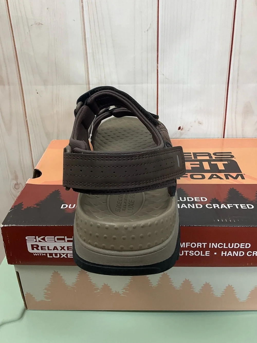 Skechers Men’s Brown Adjustable Strap Sandals Size 10 New